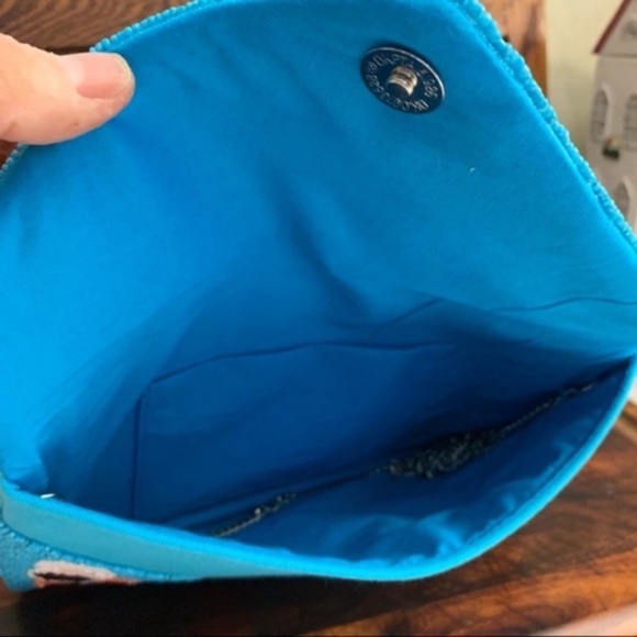 Flamingo Head Accented Seed Beaded Clutch / Crossbody Bag - Picture 7 of 7